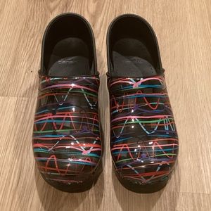 Multicolored Size 38 Dansko Clogs